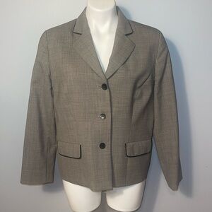 Vintage Pendleton Suit Jacket Women Size 12 Light Brown Savvy Stretch Wool